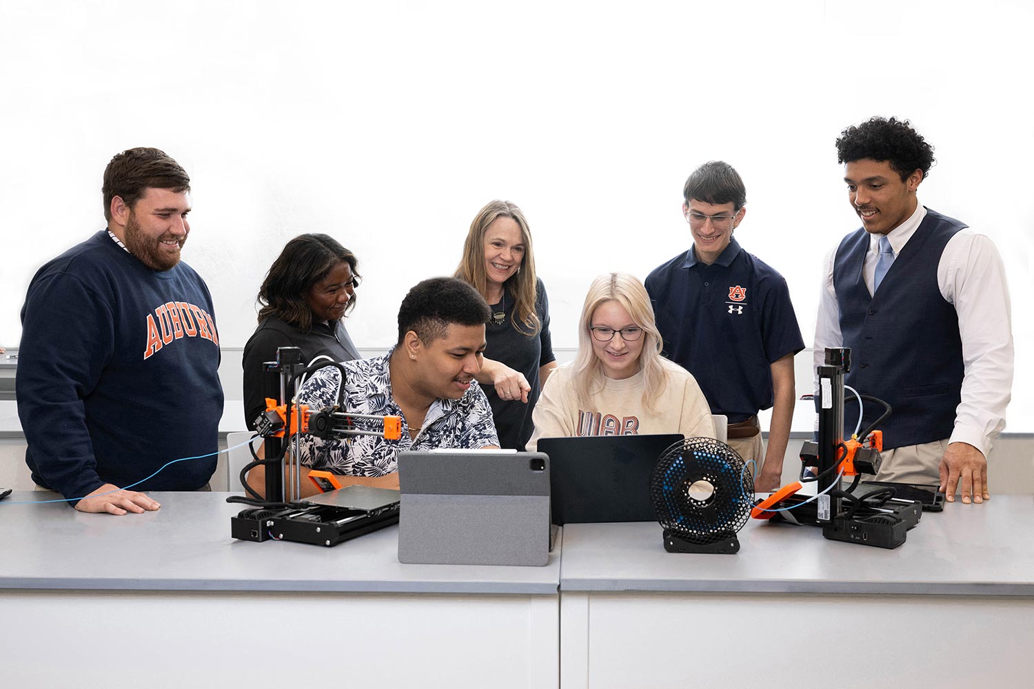 students collaborating