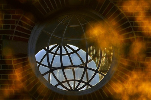 globe-shaped window