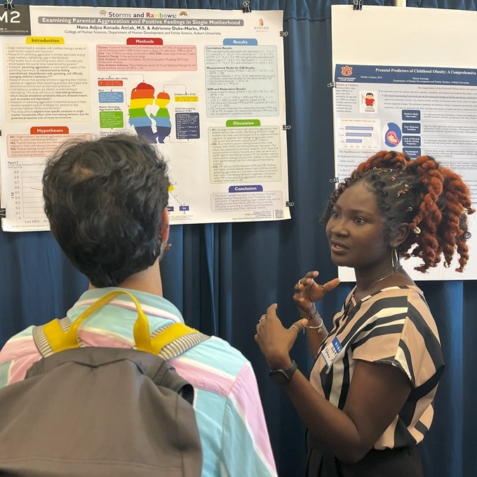 Nana Adjoa Konadu Attiah giving poster presentation