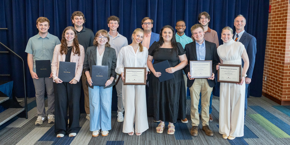 undergraduate-level winners at 2026 Research Symposium awards ceremony